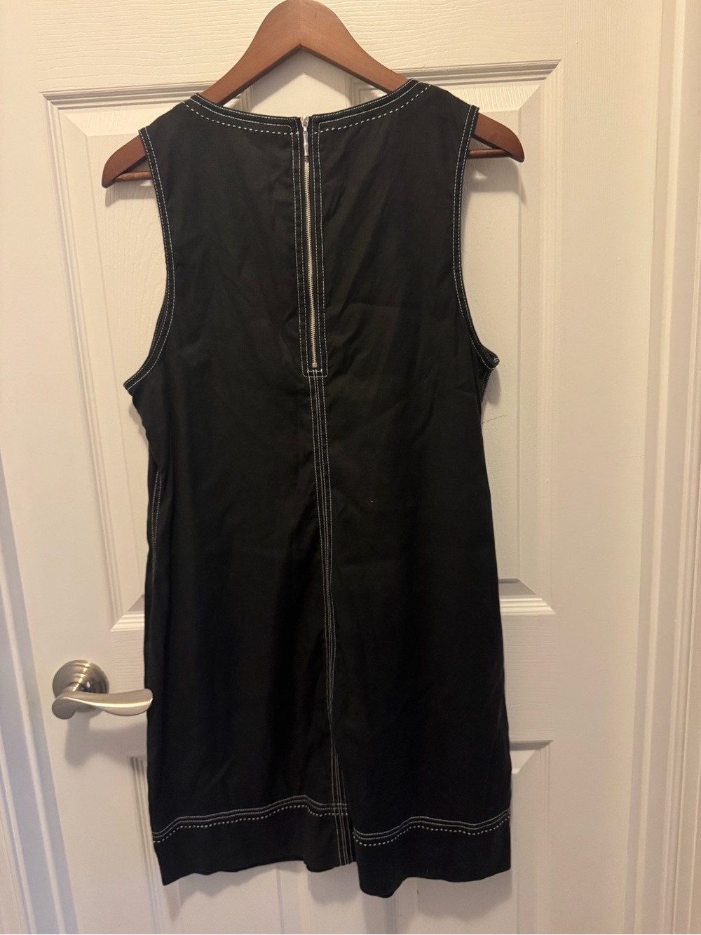 Tommy Bahama Black Contrast Stitch Sleeveless Shift Dress Large - Picture 5 of 5